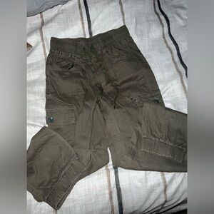 Women's Olive Cargo Jeans